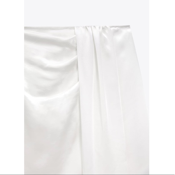 Zara satin effect draped skirt - Picture 12 of 16